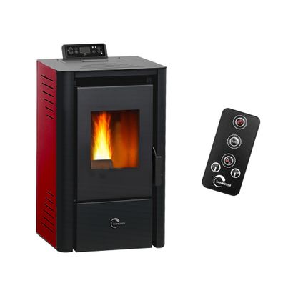 Luft- Pelletofen Anita 9,4 kW Sannover bordeaux