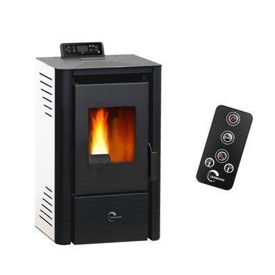 Luft- Pelletofen Anita 9,4 kW Sannover weiß