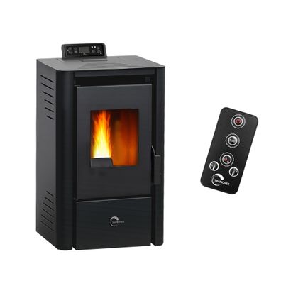 Luft- Pelletofen Anita 9,4 kW Sannover Schwarz