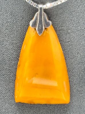 Natur Bernstein Anhänger Butterscotch Öse Silber