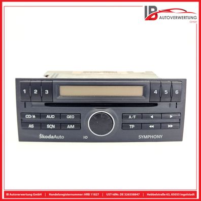 CD-Radio CODE nicht vorhanden!! Symphony 6Y0035156E SKODA FABIA 6Y2 1.4 16V