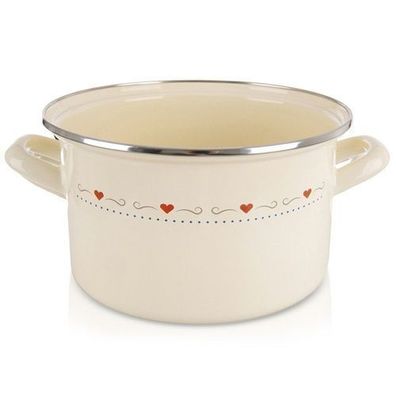 TONCA Emailletopf, cremefarben, 22 cm, 4 l