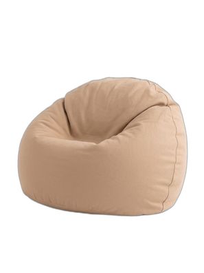 Sitzsack 'Gemütlichkeit' sandfarben – Canvas-Sitzsack mit EPS-Füllung, Ø 90 cm