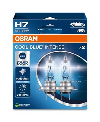 H7 12V 55W PX26d Cool Blue Intense NextGen. 5000K + 100% Duo 2st. OSRAM