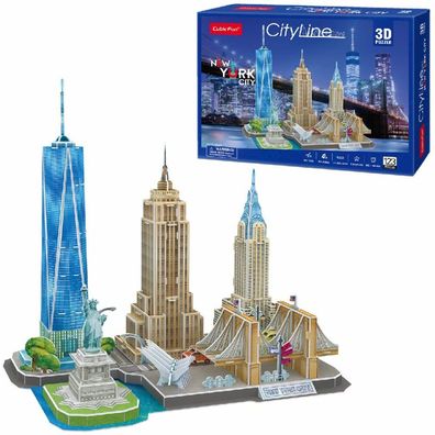 Cubicfun 3D-Puzzle CityLine-Panorama: New York 123 Stück