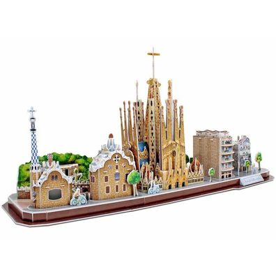 Cubicfun 3D-Puzzle CityLine-Panorama: Barcelona 186 Stück