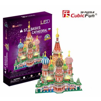 Illuminiertes 3D-Puzzle Der Tempel des Heiligen Basilius des Seligen 224 Teile