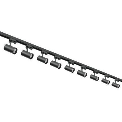 Schienensystem Komplett-Set 9xLampe 3x1m Schiene 2xgerader Verbinder Netzteil Kappe