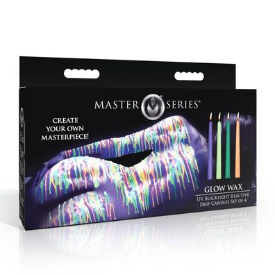 Velas Goteo Reactivas a la Luz UV - 4er-Set - Mehrfarbig