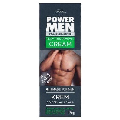 Joanna Men's Body Enthaarungscreme - Sanfte Haarentfernung, 150 g