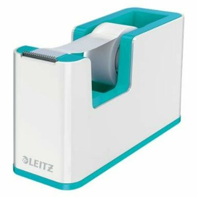 Leitz Klebebandabroller Wow Dual türkis Weiß (5,1 x 7,6 x 12, 6 cm)