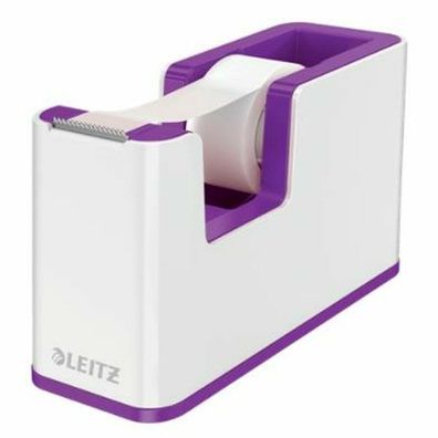 Leitz Klebebandabroller Wow Dual Weiß Violett (5,1 x 7,6 x 12, 6 cm)