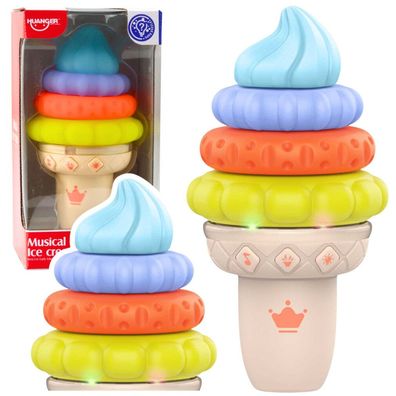 LeanToys Musikalisches Eisspielzeug mit Licht- und Toneffekten für Kleinkinder