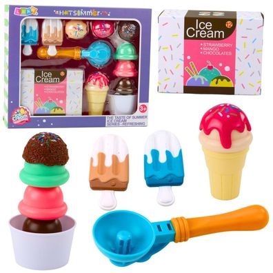 LeanToys Süßigkeiten-Set Eiscreme für Kinder Eiscreme-Löffelbox 14-teilig