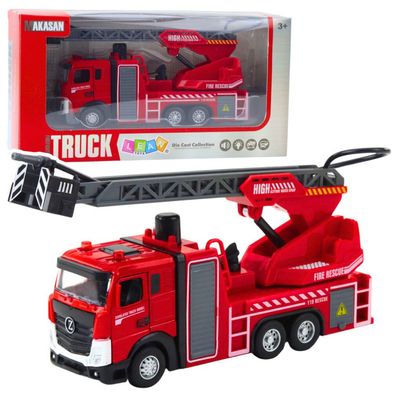 LeanToys Feuerwehrwagen mit Strahlrohr, Wassersprühanlage, Lichtern und Geräuschen