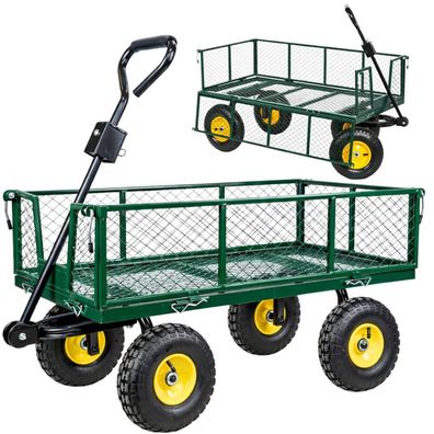 LeanToys Faltbarer Gartentransportwagen, Stahlanhänger, 200 kg