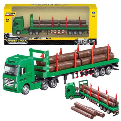 LeanToys Holztransporter Metall Huina 1:50 Grün