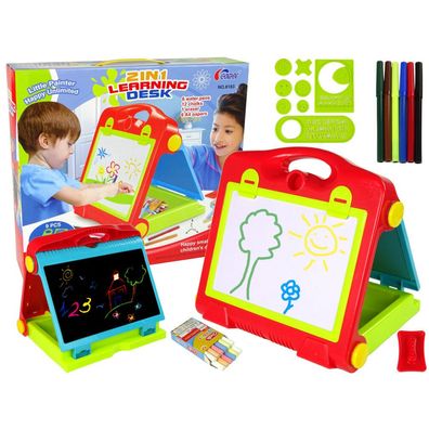 LeanToys Faltbare 2in1 Tafelhülle - Kreide und Marker