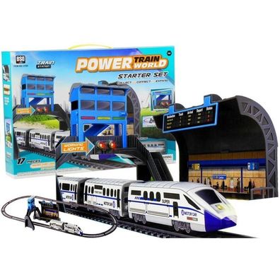 LeanToys Pendlerzug 244 cm Batterien + Bahnhof + Waggon