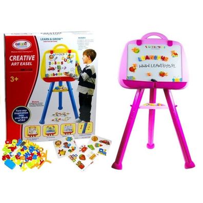 LeanToys Standing Pen Magnetisches Whiteboard Rosa