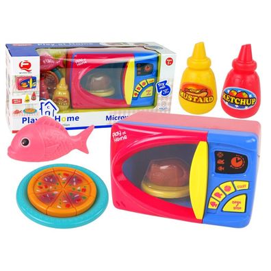 LeanToys Mikrowellenzubehör Pizza Chicken Batterien