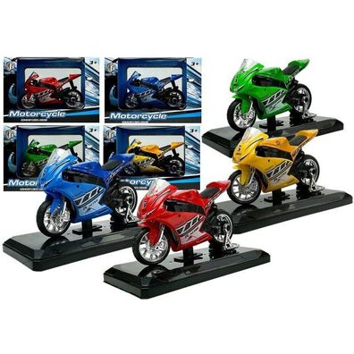 LeanToys Sportmotorrad mit Sound 1:18 4 Farben