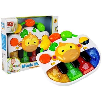 LeanToys Baby Monkey Piano Sound Lichter