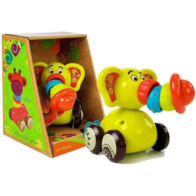 LeanToys Spielzeugauto Elefant für Babys Flexible Trompete