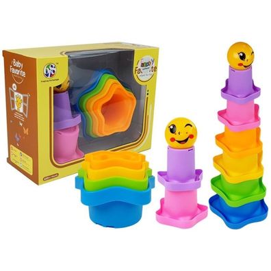 LeanToys Pyramidenbecher für Babys Sterne