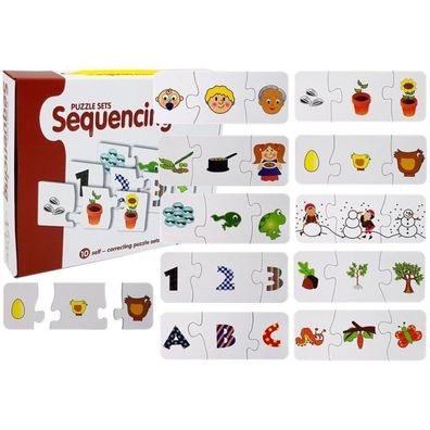 LeanToys Lernpuzzle Puzzle Lernen 10 Verbindungen