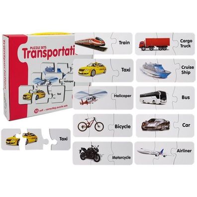 LeanToys Bildungspuzzle Transport 10 Verbindungen