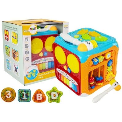 LeanToys Learning Cube Baby Sorter Sound Lights