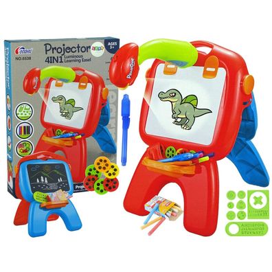 LeanToys Doppelseitige Kreidetafel Chalkboard Writers Standing Projector Bilder Rot