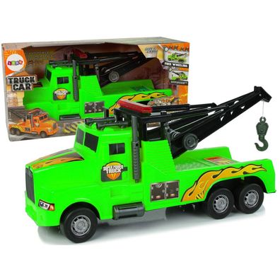 LeanToys Auto-Abschleppwagen Pannenhilfe 1:10 Grünes Seil