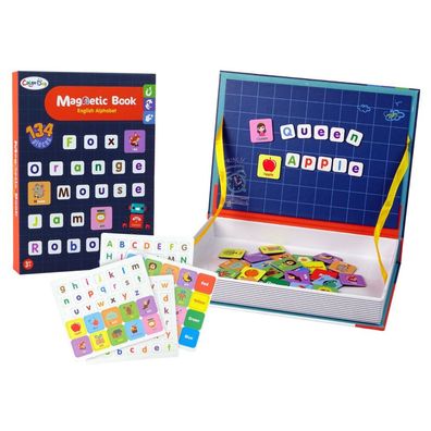 LeanToys Magnetische Puzzle Buch Englisch Alphabet Bilder