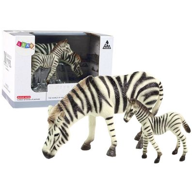 LeanToys CARUNO 2er-Set Zebrafiguren mit jungen Zebrafiguren Tiere
