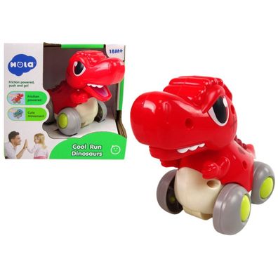 LeanToys Dinosaurier auf Rädern T-Rex rote Figur