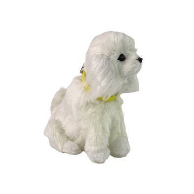 LeanToys Interaktiver Hund Pudel Plüsch Bellender Hund Bewegt Schwanz