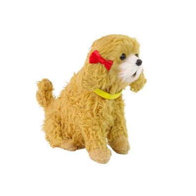 LeanToys Interaktiver Hund Pudel Plüsch Bellender Hund Bewegt Schwanz