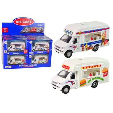 LeanToys Auto Camper Ice Cream Shop Fast-Food Resorcs Friction Drive 2 Modelle