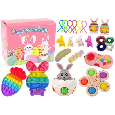 LeanToys IMPORT Ostern Zappelphilipp Pop It 25 Stück Set