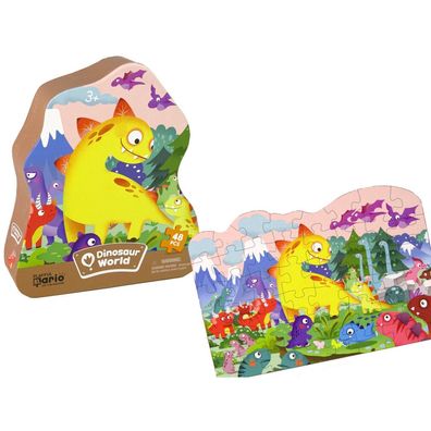 LeanToys Puzzle Dinosaurier Vulkan 48 Teile