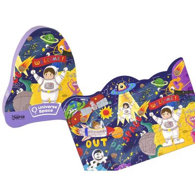 LeanToys Puzzle Kosmos Ufo Planeten 48 Teile