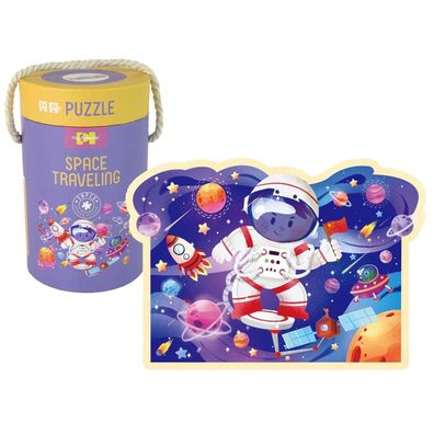 LeanToys Puzzle in einer Röhre Cosmos 28 Teile