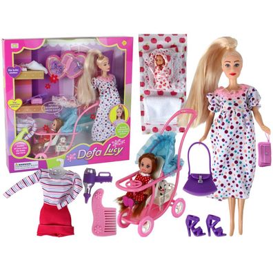 LeanToys IMPORT Lucy Schwangere Puppe Accessoire Set XXL