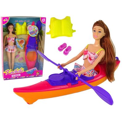 LeanToys Rosa Kanu Zubehör Puppen Set