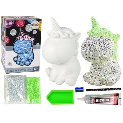 LeanToys Kreatives Einhorn-Set zum Selbermachen, Diamantkristalle, Grün
