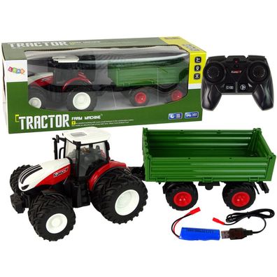 LeanToys Ferngesteuerter Traktor mit Anhänger 1:24 (Spielzeug - ferngesteuert)