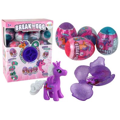LeanToys Knallendes Glitzer-Ei Einhorn Zeichnen Bunte Schale 12 Stk