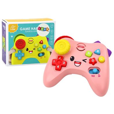 LeanToys Interaktives Pad Lernkonsole Licht/Sound Rosa
